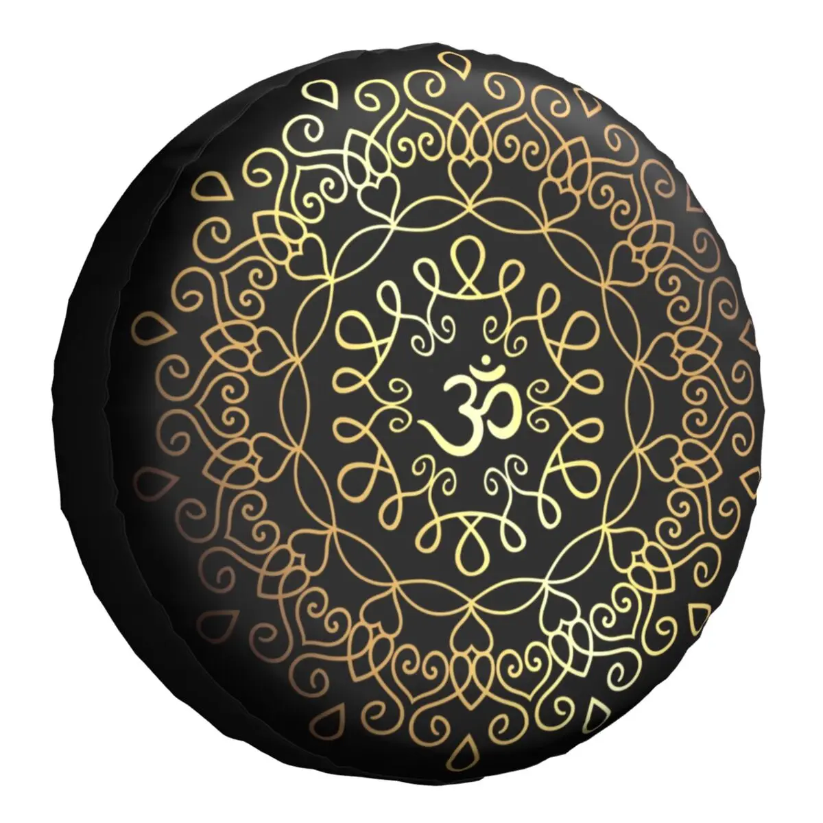 Travel Yoga Accessories - Gouden Om Mandala Reservewiel Cover Case