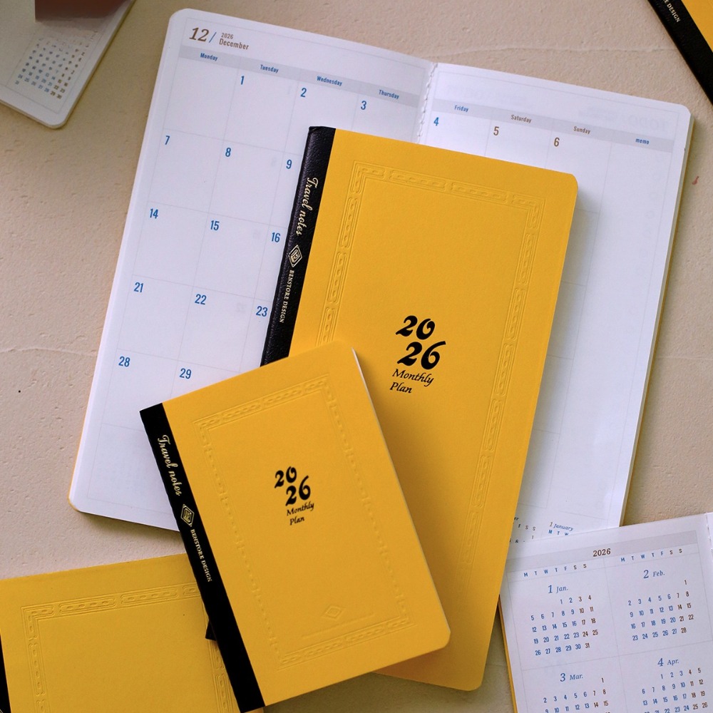 Travel Notebook Journal - 2026 Jaarlijkse kalenderplan Schema Reiziger Notebook
