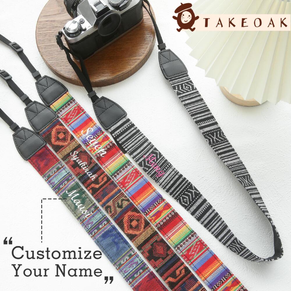 Travel Accessories Hong Kong - Aangepaste naam etnische geweven camerariem gepersonaliseerde