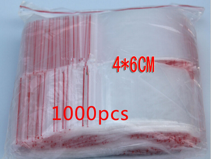Travel Ziplock Bags - 1000 stks 4x6 cm pe transparante
