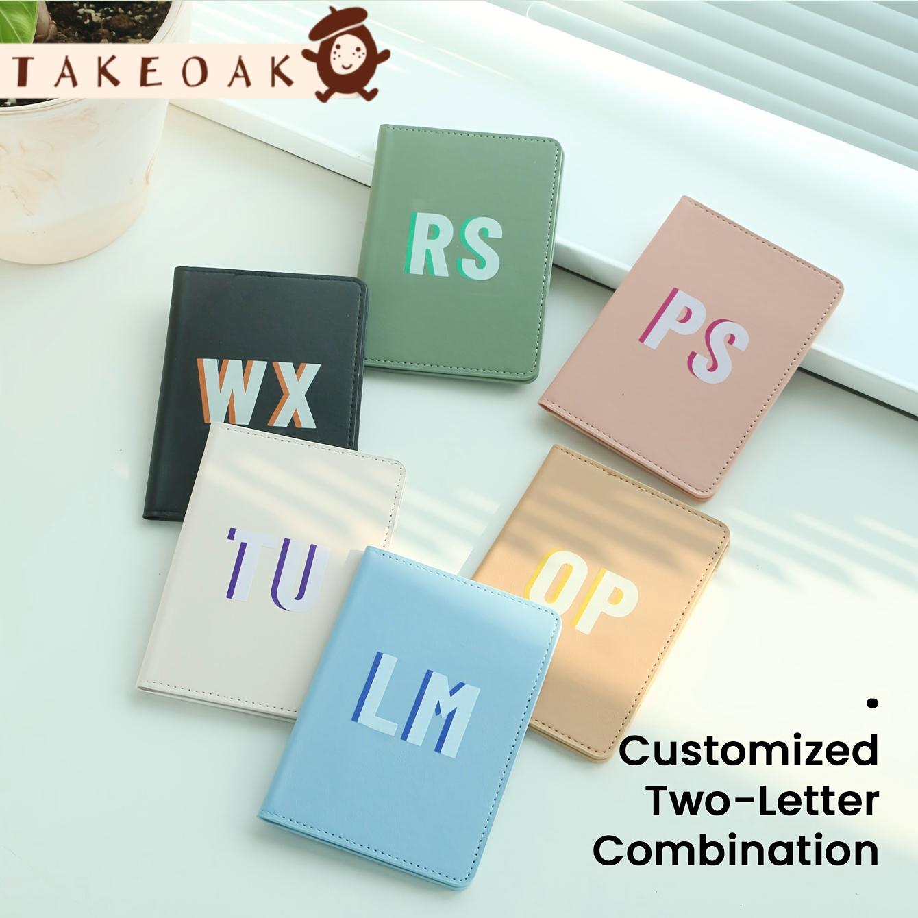 Travel Accessories Hong Kong - Aanpasbare monogrampaspoorthouder Gepersonaliseerd PU-leeraccessoire met initialen