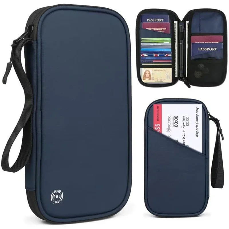 Travel Ziplock Bags - Lichtgewicht familie reispaspoorthoes portemonnee Oxford document