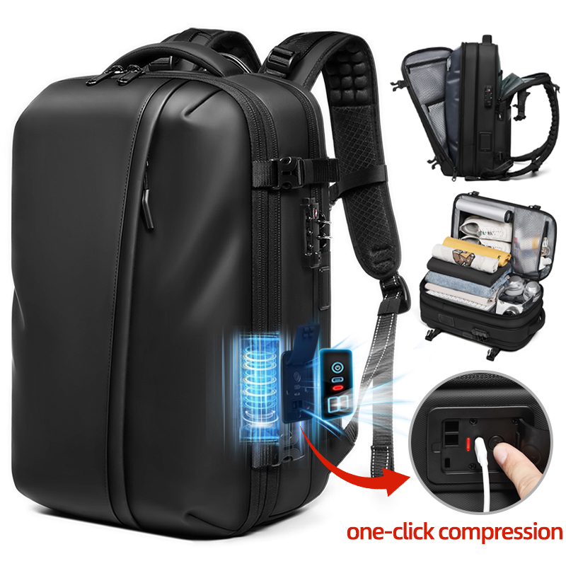Compression Bag Vacuum - Reistas voor heren, één-knops startpomp vacuümcompressie,