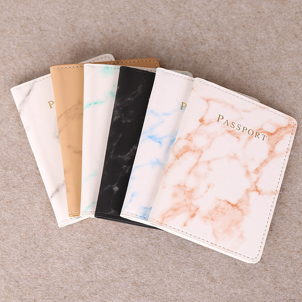 Travel Accessories Pouch For Women - Mode Vrouwen Paspoorthoes Pu Lederen Marmeren