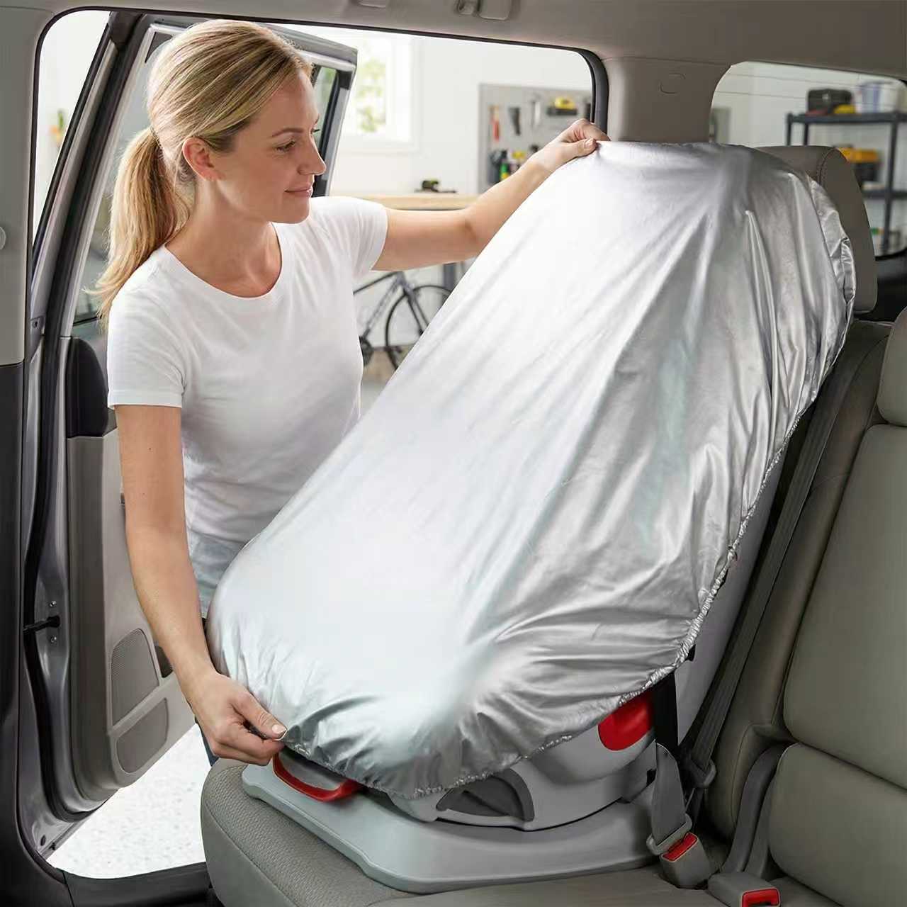 Travel Accessories For 1 Year Old - 1PC zilveren baby-autostoel zonneschermhoes blokkeert warmte
