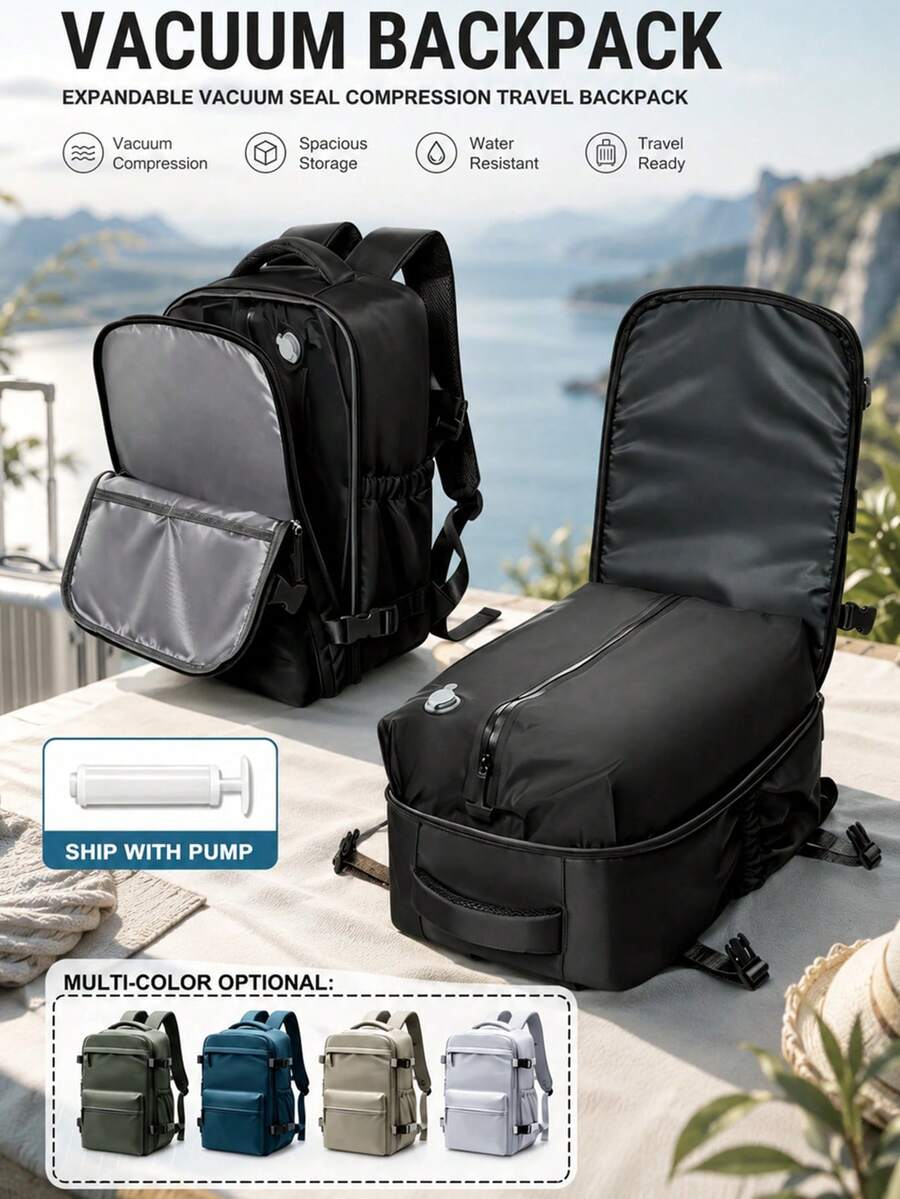 Compression Bag Vacuum - Reistas met grote capaciteit, vacuümverpakt, maat