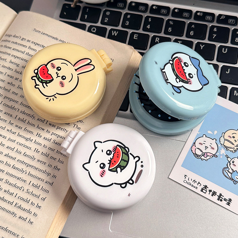 Travel Accessories Japan - Kawaii Chiikawa 2-in-1 haarborstel met spiegel,