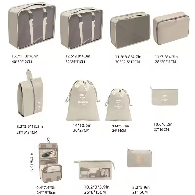 Reisset met opbergzakken 7/8/9 - Travel Accessories Kit Bag recensie en prijs